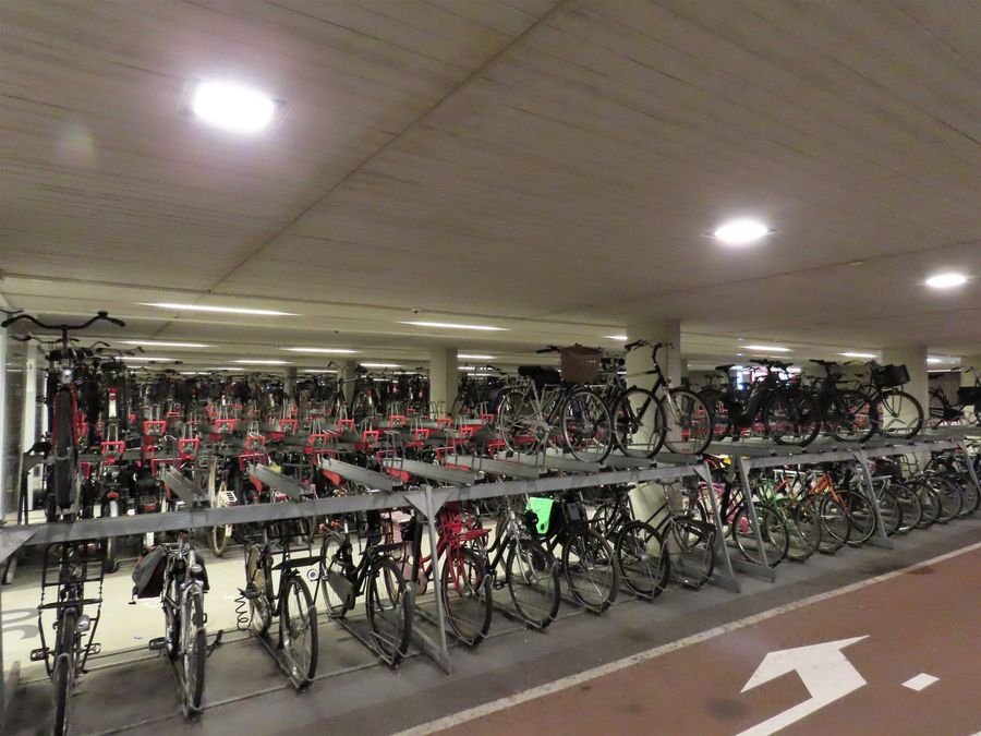 The world's largest bicycle parking garage at Utrecht Centraal station