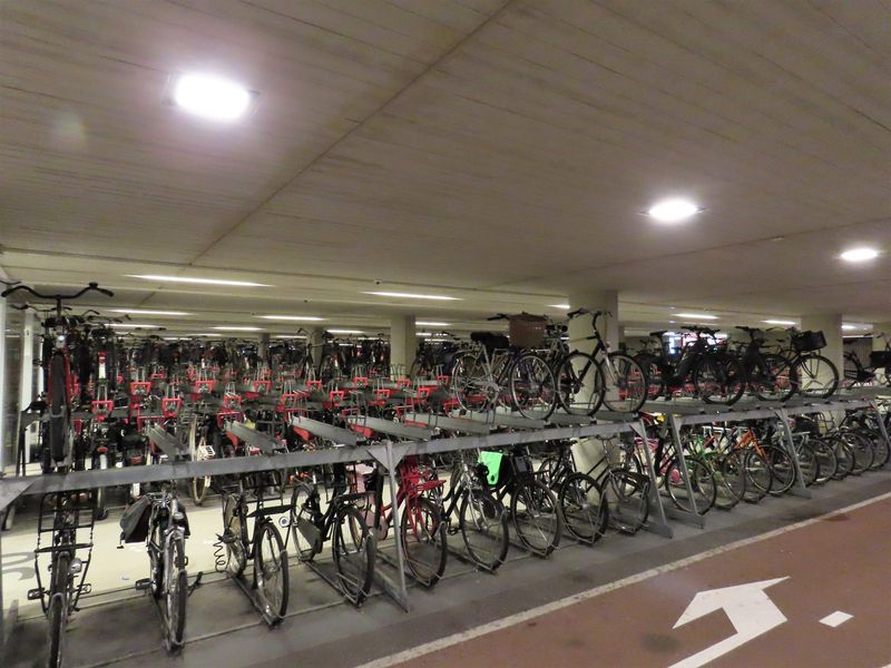 The world's largest bicycle parking garage at Utrecht Centraal station